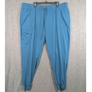 Healing Hands HH Works Renee Jogger Scrub Bottom Pant‎ Blue Size 2X